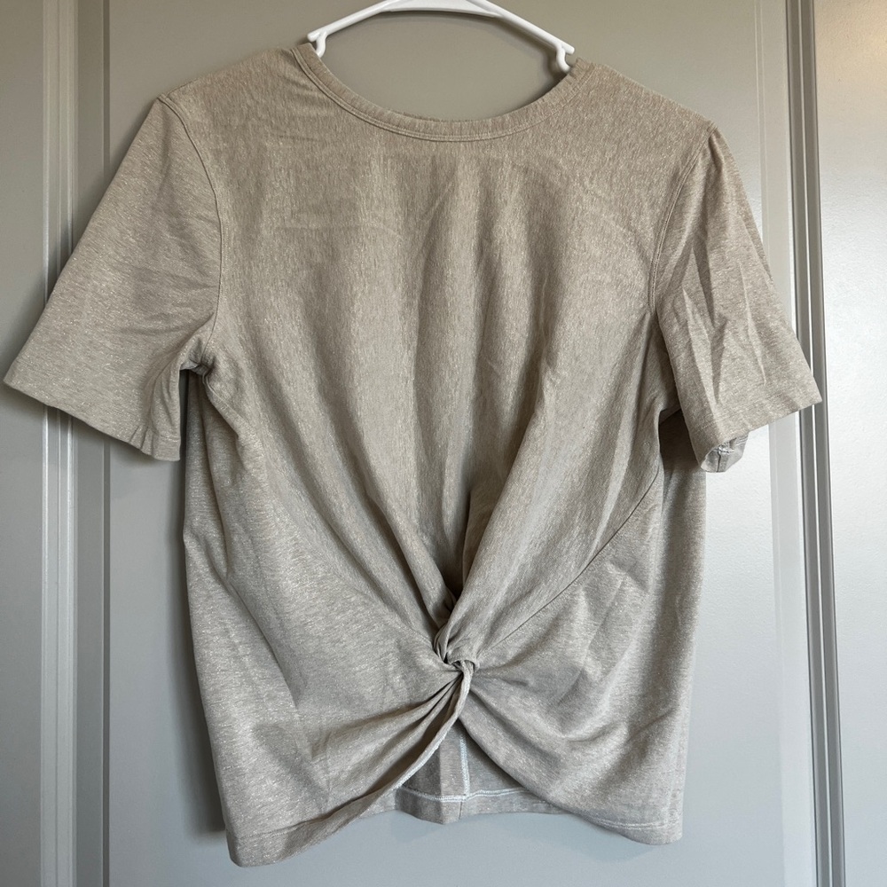 Cream Lululemon Athletic Sparkle Top